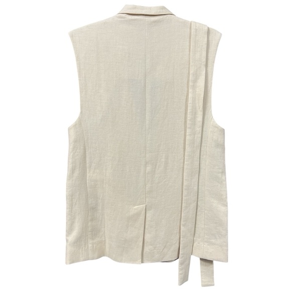 Vanessa Bruno Christen Single-Button Cotton-Linen Vest Size: 44 (US Size: 12) - Picture 7 of 12